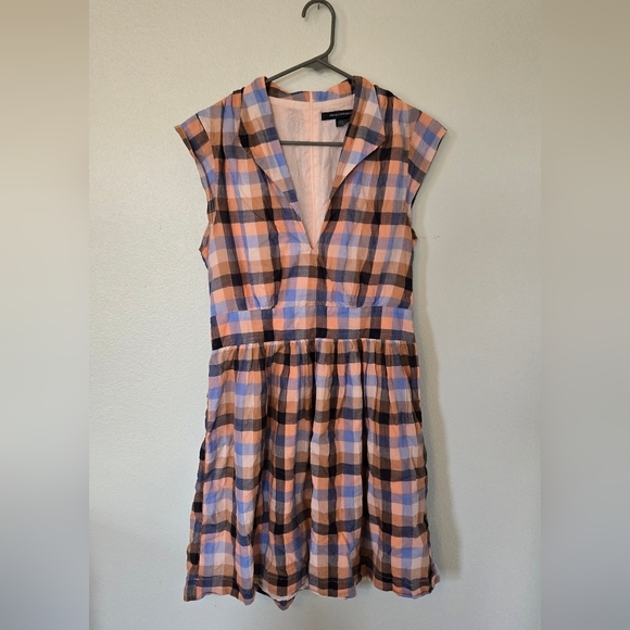 French Connection Gingham/Plaid Cotton Summer Dress Size 8 - Picture 1 of 7